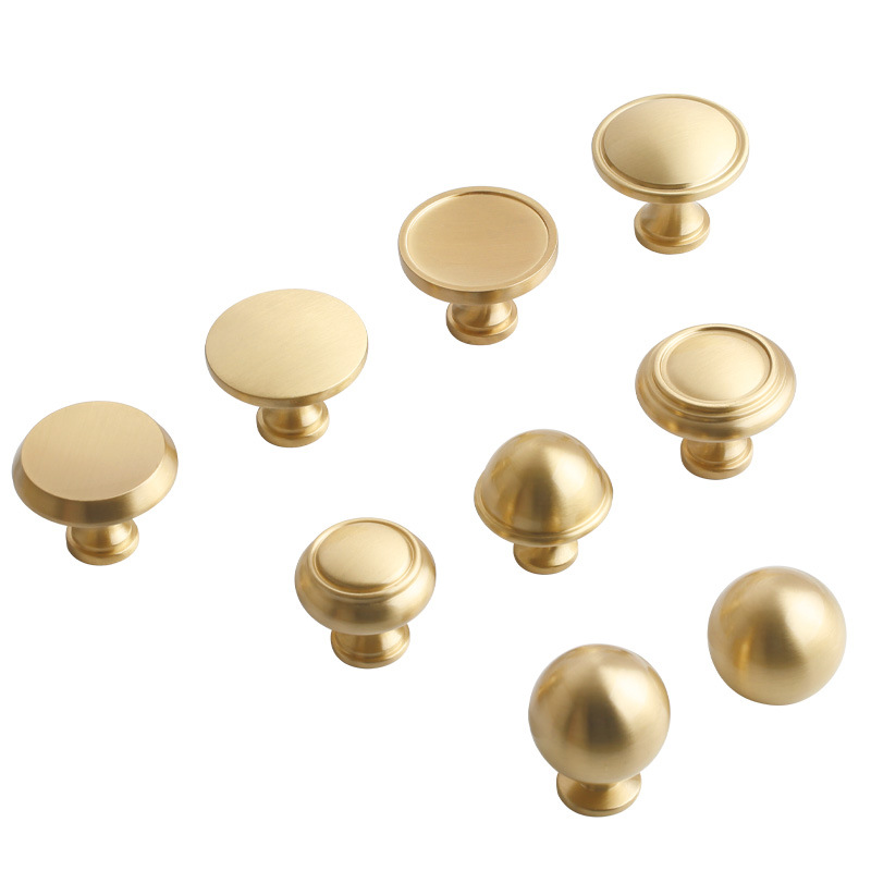 Paidu Wardrobe Cabinet Door Brass Handles Nordic Light Luxury Golden Minimalist Style Professional Supplier Manufacturer