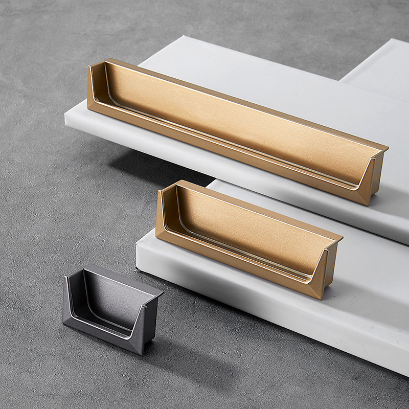 Paidu Manufacturers Tatami Embedded Rectangular Dark Hand Contracted Cabinet Door Slot Hidden Buckle Embedded Hidden Hand Manufacturer
