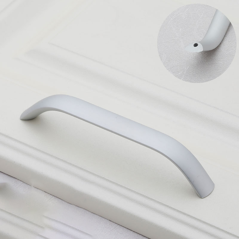 Paidu Manufacturer Modern Minimalist Oxidized Space Aluminum Silver Handles For Desks Drawers Shoe Cabinets Cabinet Doors