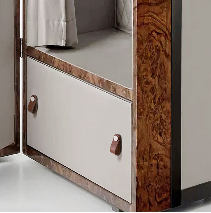 Paidu Manufacturer Modern Minimalist Cabinet And Wardrobe Leather Handles, European-Style Drawer Furniture Hardware Door Handles