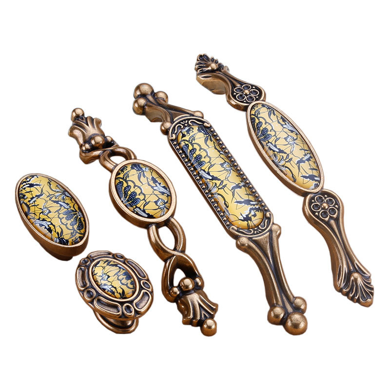 Paidu Manufacturers Classical Chinese Crystal Cabinet Wardrobe Jane European Fine Yellow Coffee Furniture Hardware Accessories
