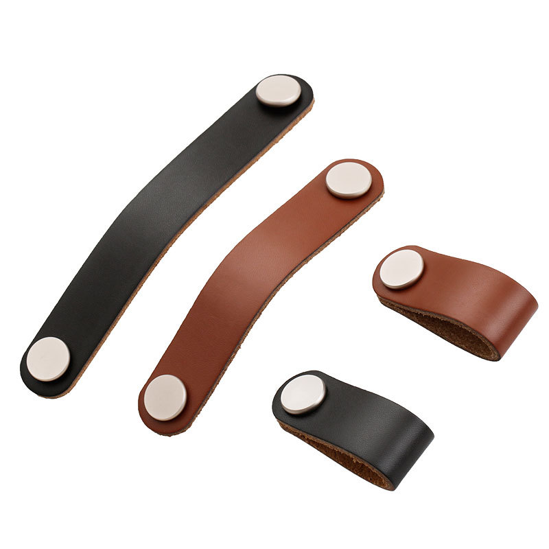 Paidu Manufacturer Modern Minimalist Cabinet And Wardrobe Leather Handles, European-Style Drawer Furniture Hardware Door Handles