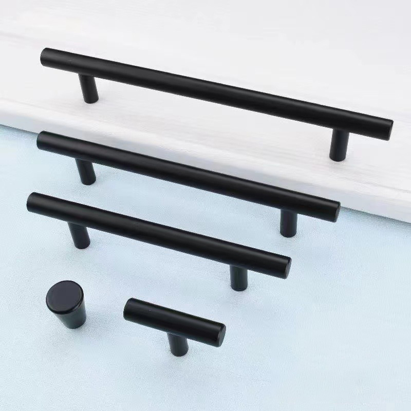 Simplified European American style drawer handle cabinet door wardrobe door handle gold black furniture hardware light luxury