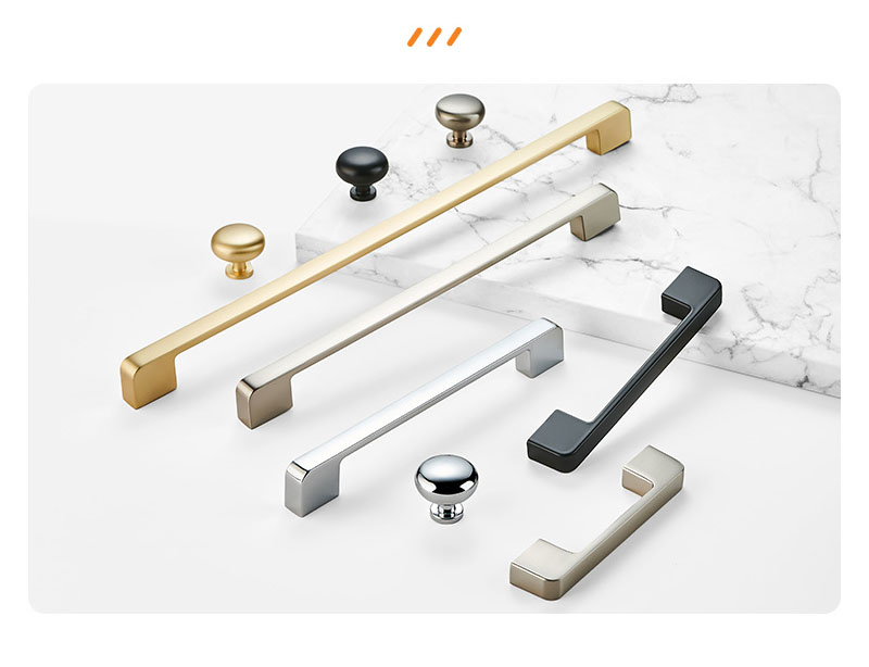 Modern cabinet door handle wardrobe door handle European light luxury simple cabinet shoes cabinet zinc alloy drawer handle