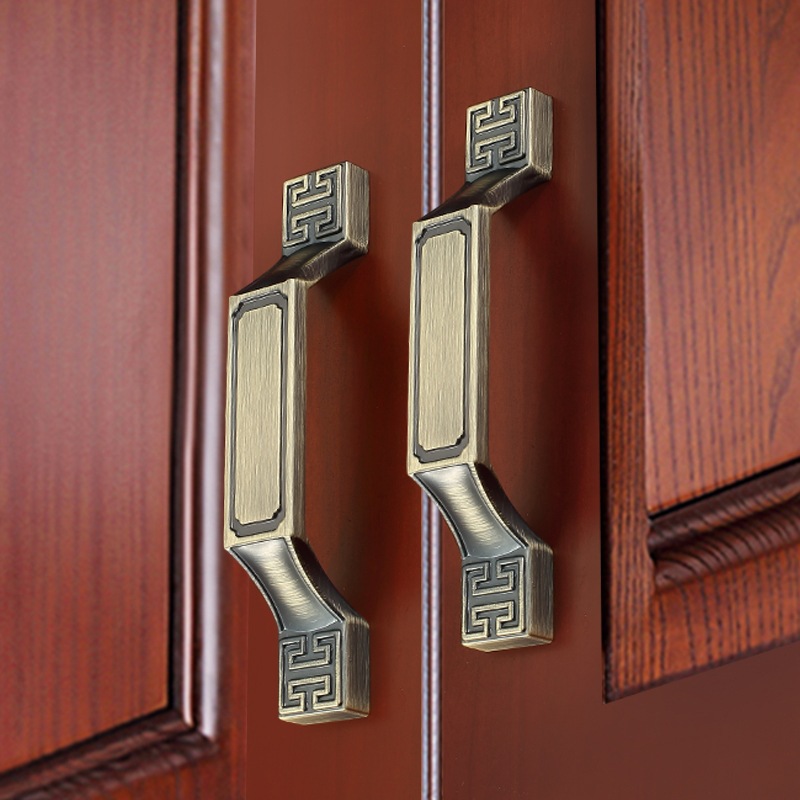 Modern Minimalist Wardrobe Drawer Handles: New Chinese Style Cabinet Handles, Antique Cabinet Door Pulls, Copper Cabinet Handles